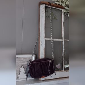 MZ Wallace Wine Nylon & Leather Chain Crossbody ⚘️